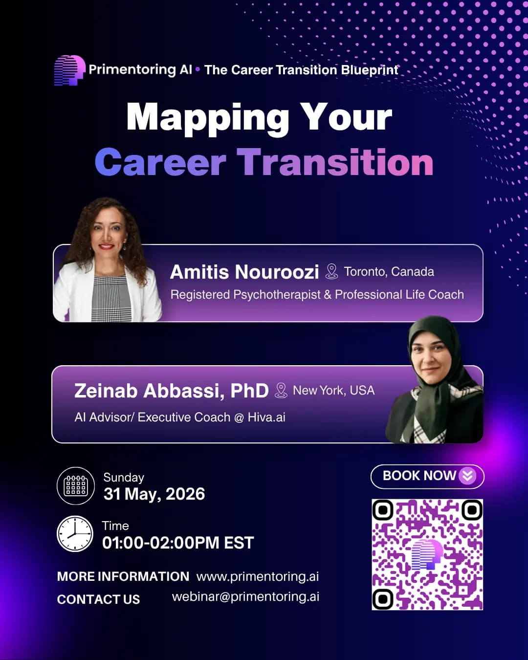 The Career Transition Blueprint webinar poster